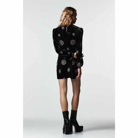 ZARA EMBROIDERED VELVET DRESS
BLACK - REF. 2731/339 - Picture 2 of 8